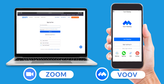 インターネット接続が安定していることを確認し、VOOVまたはZOOMアプリをデバイスにダウンロードしてください。